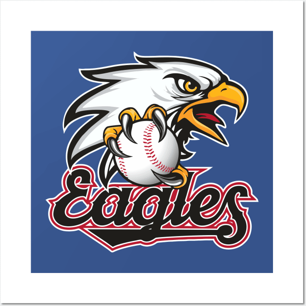 Eagles Baseball Logo Wall Art by DavesTees